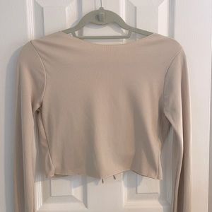 Nude, open back, Nasty Gal top US 8